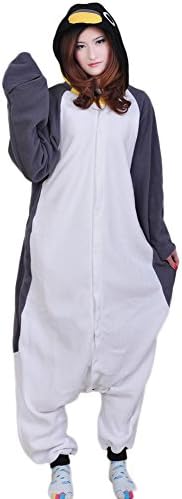 Datangep Unisex Halloween Christmas Cosplay Costume Animal Onesie Pajamas Gray Penguin S