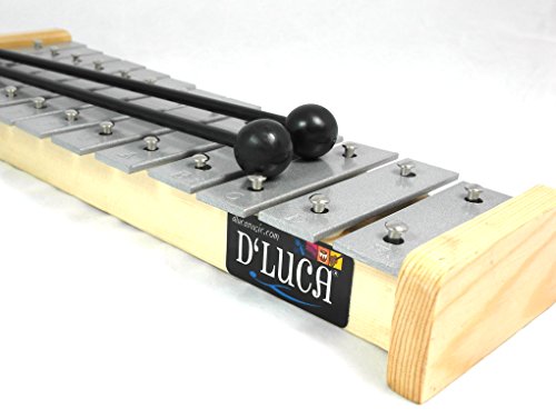 D'Luca TL-13-2 13 Notes Children Xylophone Glockenspiels with Music Cards