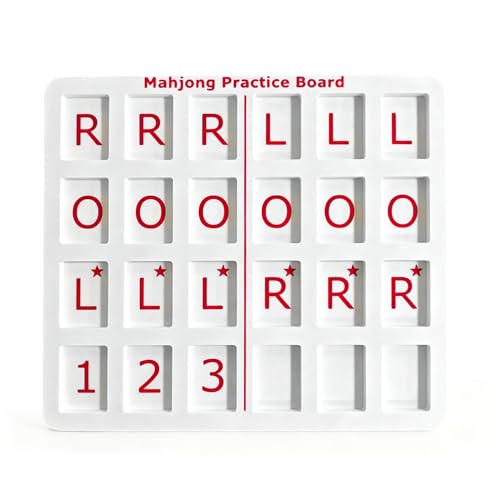 American Mahjong Practice Board | Solo Mahjong Board for Beginners & Advanced Players | Non-Slip Tile Organizer Tray with R/L/O Markers | Standard Size Mahjong Accessory for Solo Practice & Club Games at Amazon