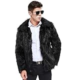Zicac Faux Fur Coat Winter Warm Fur Jacket Luxury Long Sleeve Overcoat Parka Outerwear for Women Men