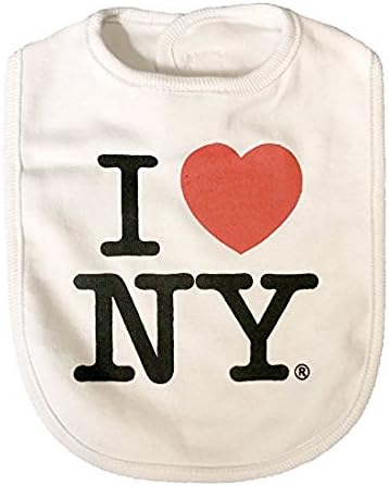 I Love New York Baby Bib Cotton Velcro (White)