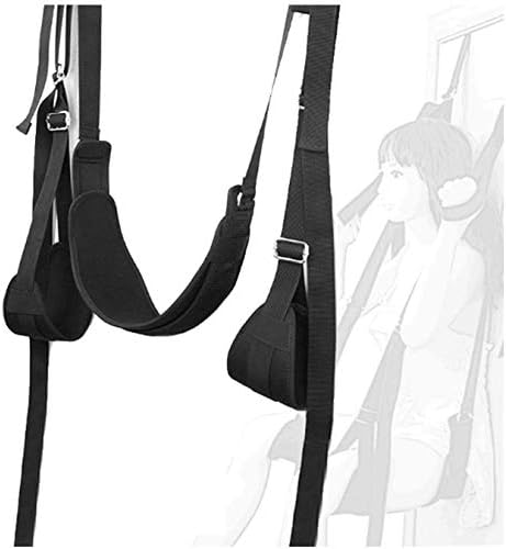 DGz Swing Door Kit, Door Hanging Swing for Comfortable Support, Adjustable Durability for Couple Play - Black 04