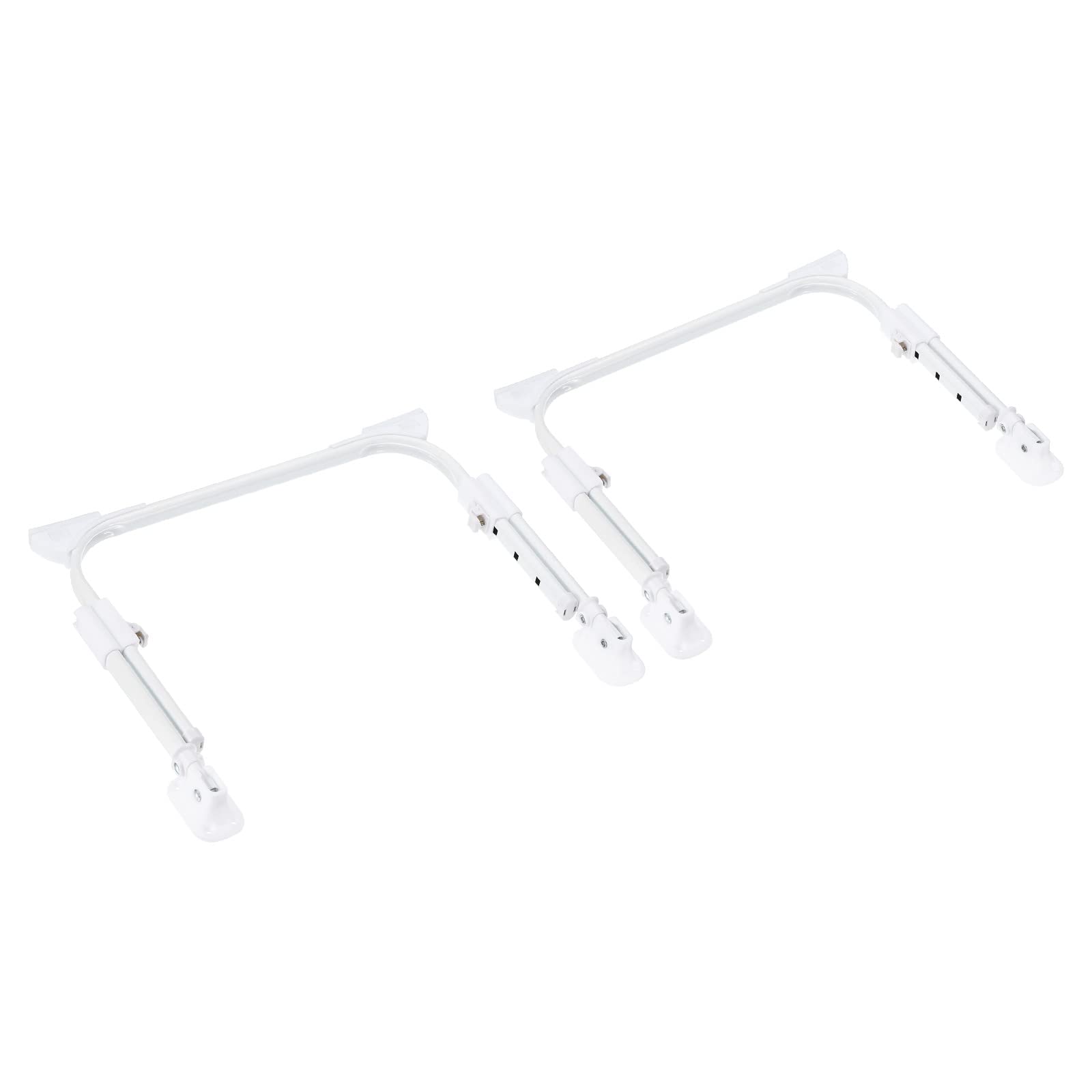 PATIKIL Folding Table Legs, 2 Pack 4-Position Adjustable Length Foldable Anti-Slip Coffee Tables Leg Replacement, White