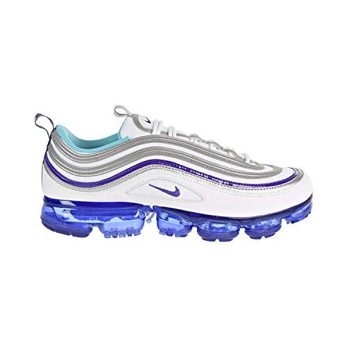 Nike Air Vapormax '97 Men's Shoes White/Aqua Varsity Purple/Metallic Silver aj7291-100 (13 D(M) US)