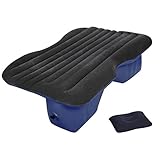 Ancheer Multifunctional Inflatable Car Mattress, Car Inflation Bed, Travel Air Bed Camping Car Back Seat , Extra Mattress,with Repair Pad,Air Pump For Travel (Blue)