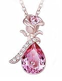 W2R Beauty and the Beast Inspired Rose Drop Necklace