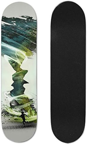 GOVME CUOP - Skateboard Parts - The Twister Kiss Graphic Printed Display Longboard Deck Pro Maple 7.9-inches