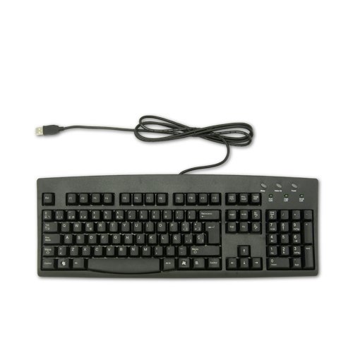 Standard English US Black Wired USB Keyboard SimplyPlugo Brand by Solidtek