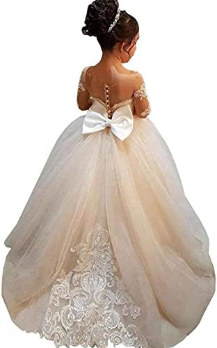 new look girls' off white lace long sleeve dress reviews Amazon.com: GU ZI YANG White Lace Long Sleeve Flower Girl Dresses Princess  Gown Pageant Dress GZY202-WH-3: Clothing, Shoes & Jewelry
