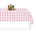 Pink Checkered Gingham 12 Pack Premium Disposable Plastic Tablecloth 54 Inch. x 108 Inch. Rectangle Table Cover By Grandipity