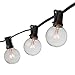 G40 Globe Lights Outdoor / Indoor String Lights with 100 Sockets and Bulbs, 100 Feet with 20 Extra Bulbs - Weather Resistant Light String for Patio, Deck, Backyard, Wedding, and More