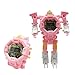 JSMKX Robot Watch Toys Deformed Watch Toy Deformation Robot Toys Kids Digital Watch for Kids Christmas Halloween New Year's Gift. (Pink)