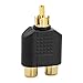 Aurum Cables 3-pack High Quality RCA AV Audio Y Splitter Plug Adapter 1 Male to 2 Female