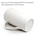 Momugs 20 OZ Plain Large Tall White Ceramic Milk Tea Coffee Mug with Handle for Dad Mom Friends