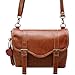 HAOdiy New Classic Vintage Casual Brown Shoulder Pu Leather Camera Bag for Digital Cameras