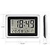 Large Display Digital Wall Clock,Silent Desk Shelf Clocks Battery Operated Easy to Read nightstand Alarm Clock with Large LCD Display (Day Calendar Temperature)for Office Home Shower Black W/Silver