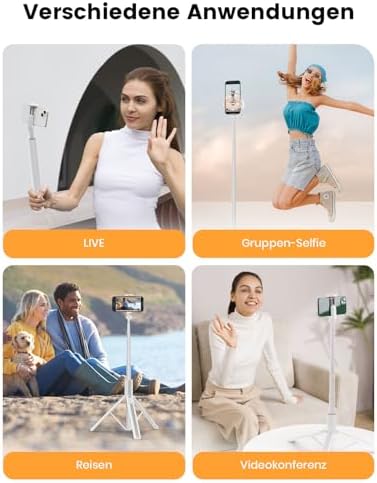 180cm Handy Stativ mit 1/4" Kamera-Halterungen, NT79 Selfie Stick
