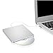 Ploveyy USB External DVD CD Drive Burner Superdrive DVD-R Player for All System 98SE ME 2000 XP Vista Win7 for Apple Mac Macbook Pro/ Air iMac (Silver)