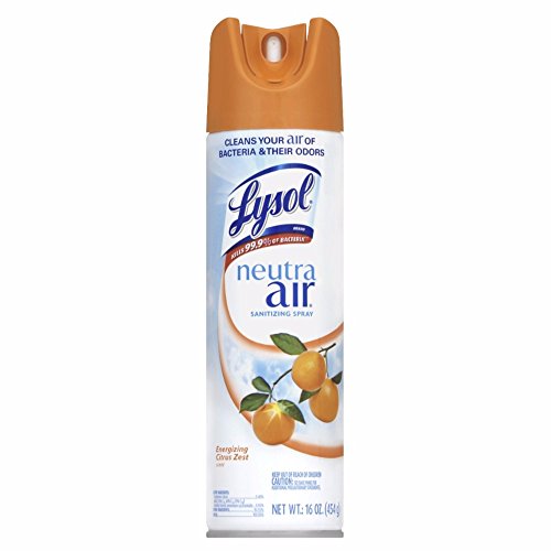 Lysol Neutra Air Sanitizing Spray Air Freshener, Aerosol, Energizing Citrus Zest, 16 Ounce