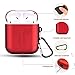 Metal Airpods Case 2019 Newest Full Protective Skin Cover Accessories Kits Compatible Airpods Charging Case Ultra Lightweight Dustproof Scratchproof Case-REDthumb 3