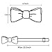 Alizeal Adjustable Neck Men's Pre-tied Bow Ties with Silver Dots-Dark Navy
