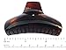 Parcelona French Elegant Medium Tortoise Shell Brown Celluloid Acetate Covered Spring Jaw Hair Claw Clip Clutcher Clamp with Flat Teeth for Long Fine Hair