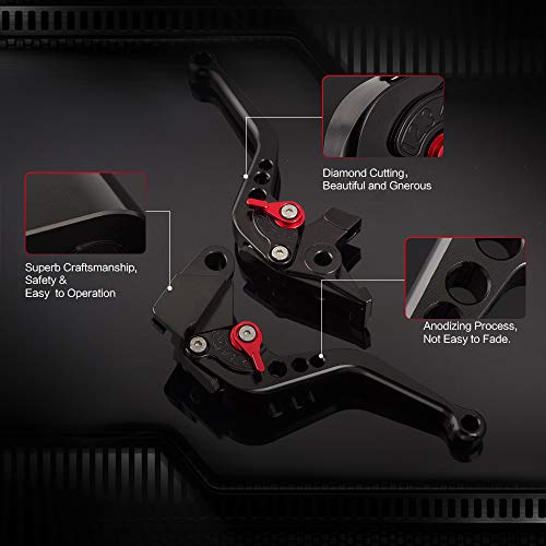 image for aikeec Motorcycle CNC Brake and Clutch Levers Short Adjustable Brake C