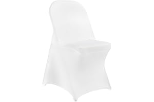 LGJIAOJIAO Stretch Spandex Chair Covers - 30 PCS, Folding Kitchen Chairs Cover, Universal Washable Slipcovers Protector, Removable Chair Seat Covers, for Wedding Party Dining Room Banquet Event