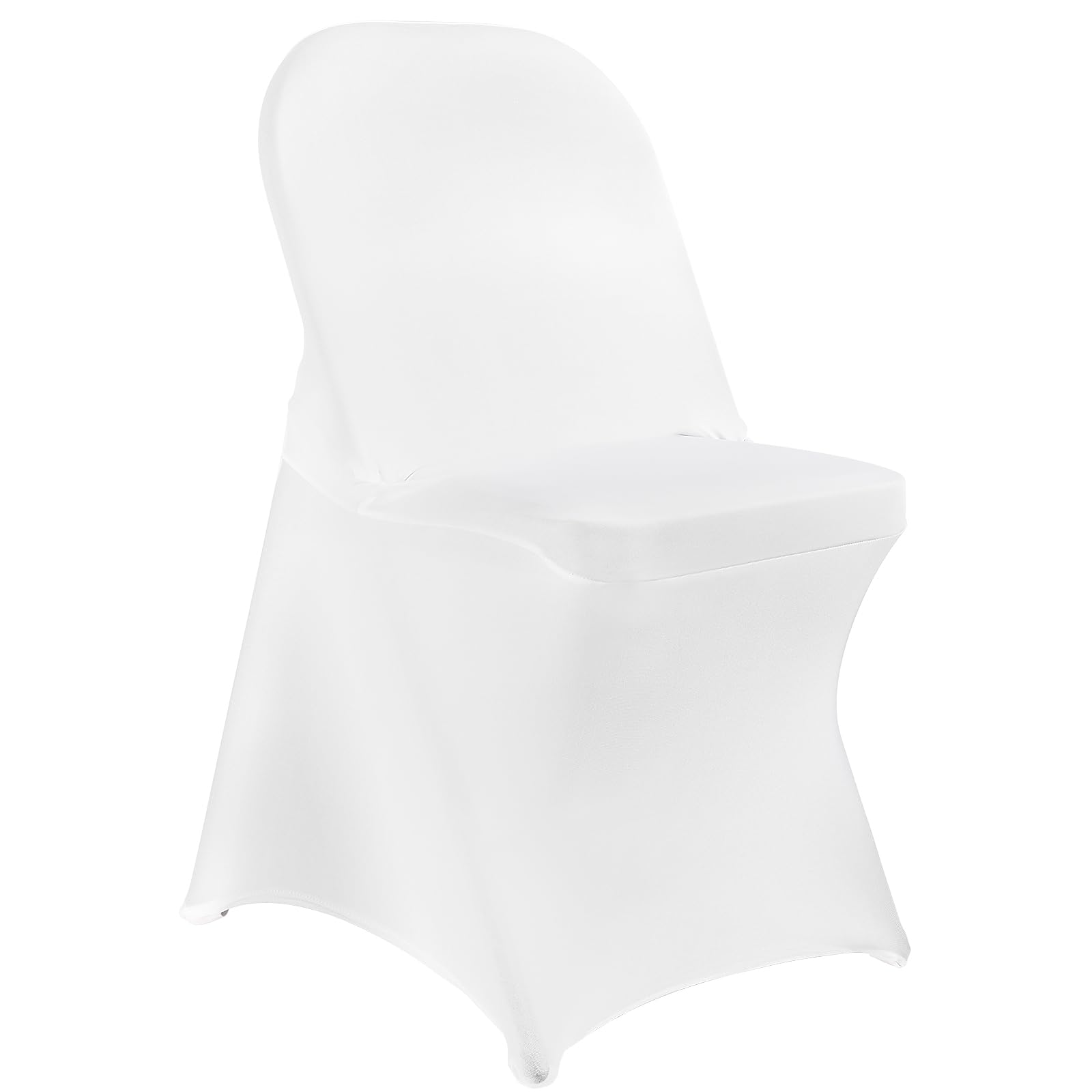 Photo 1 of *** PARTIAL SET - ONLY 10 PIECES *** Stretch Spandex Chair Covers - White 100 PCS, Folding Kitchen Chairs Cover, Universal Washable Slipcovers Protector, Removable Chair Seat Covers, for Wedding Party Dining Room Banquet Event