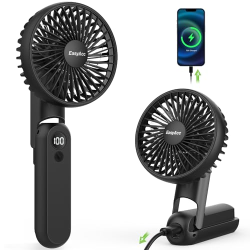 EasyAcc Portable Rechargeable Fan Black