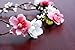 Bridal Flower Crown Floral Crown Wedding Wreath Boho Garland (white/pink)