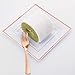 WDF 86pcs Rose Gold Dessert Plates 6