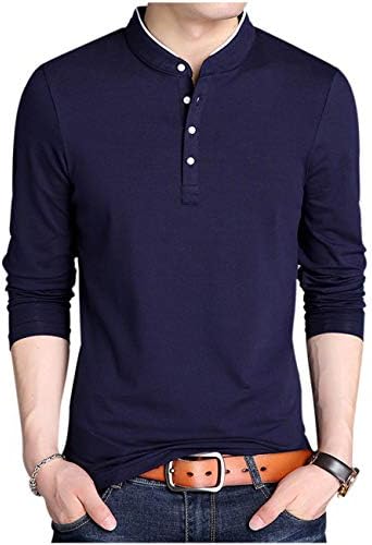 春物 長袖 カットソー ロンt スタンドカラー シンプル おすすめ お洒落 大人 カジュアル 2xl M メンズ