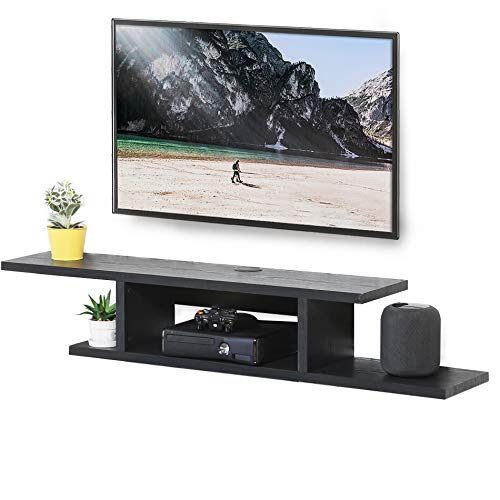 Amazon Com Fitueyes Floating Tv Shelf Wall Mounted Media Console