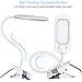 LOFTER Dimmable LED Desk Lamp 5W USB Powered Eye-Caring Table Lamps with 24 LEDs, 2 Dimming Levels, 3 Lighting Modes Flexible Clip On Lights for Reading,Studying,Working,Bedroom,Office (White)