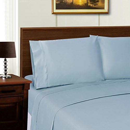 Wrinkle-Resistant Tencel Sateen Sheet Set - King, Blue