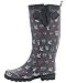 Capelli New York Ladies' Shiny Pop Owls Printed Rain Boot