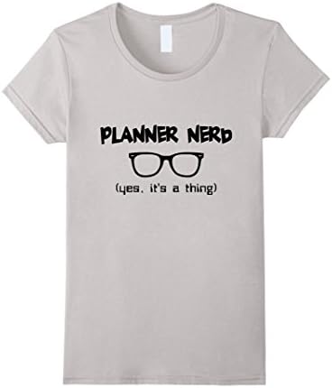 Womens Planner Stickers Community Tshirt - Planner Nerd Shirt Large Silver