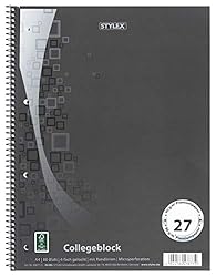 Stylex 43877-P5-5x Spiral-Bound Notepad Ruled DIN