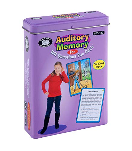 Super Duper Publications Auditory Memory for WH Questions Fun Deck Flash Cards - Educational Resource for Children