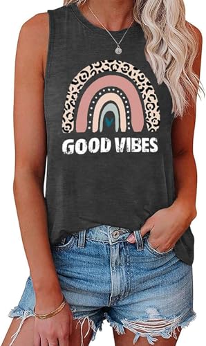 Graphic Tank Tops Summer Vacation Shirt