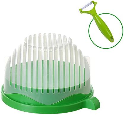 Salad Cutter Bowl - Salad Chopper for Fruits and Vegetables, With Draining Bowl, Easy and Fast Salad Slicer Bowl, With Peeler Included - By Khadem Supplies