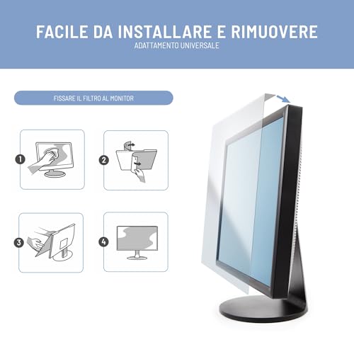 VistaProtect Premium Blue Light Filter for Computer Monitor and PC Screen, Removable (23" - 24")