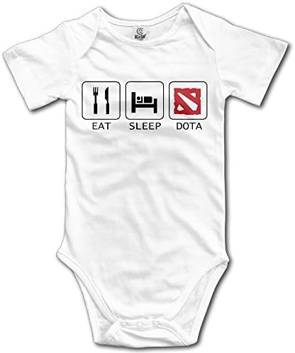 Unisex Eat Sleep Dota Logo Babies Creeper Onesie