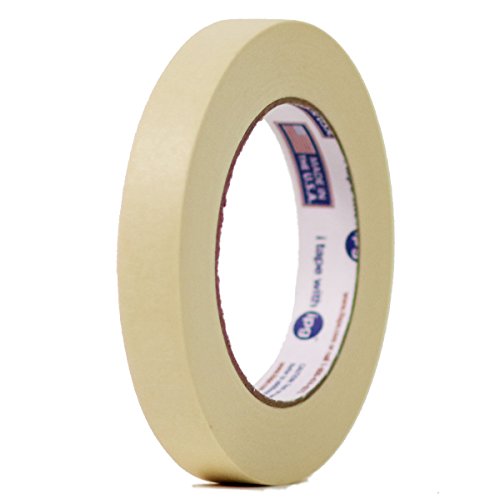48 Rolls Intertape 513-3/4 Inch X 60 Yards -Industrial Professional All Purpose Utility Grade Paper Masking Tape - Natural Color - 48 Rolls per Case