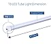 LUMINOSUM, T8 8 Feet LED Tube Single Pin, 40W (80W equivelant), FA8 Base, Milky Cover, Cool White 6000k, AC110-277V, ETL Certified, 20-Pack