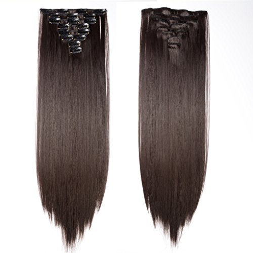 S-noilite 17-26 Inches(43-66cm) 8pcs Long Full Head Clip in Hair Extensions Sexy Lady Fashion Choice 13 Colors (26