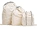 MISSLO Set of 3 Cotton Breathable Dust-Proof Drawstring Storage Pouch Bag