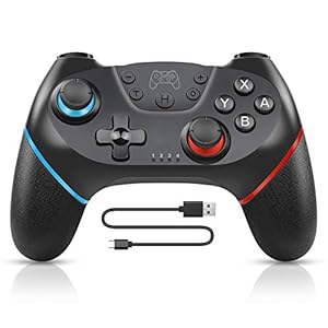Timoom Controller voor Nintendo Switch/Switch Lite, Pro Switch, draadloos, Bluetooth, 6 assen, met dubbele turbomotor…