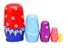 Debbieicy 5Pcs Beautiful Handmade Wooden Russian Nesting Dolls Red&Blue Princess Matryoshka Dolls Gift- Stacking Doll Set of 5 from 4.3